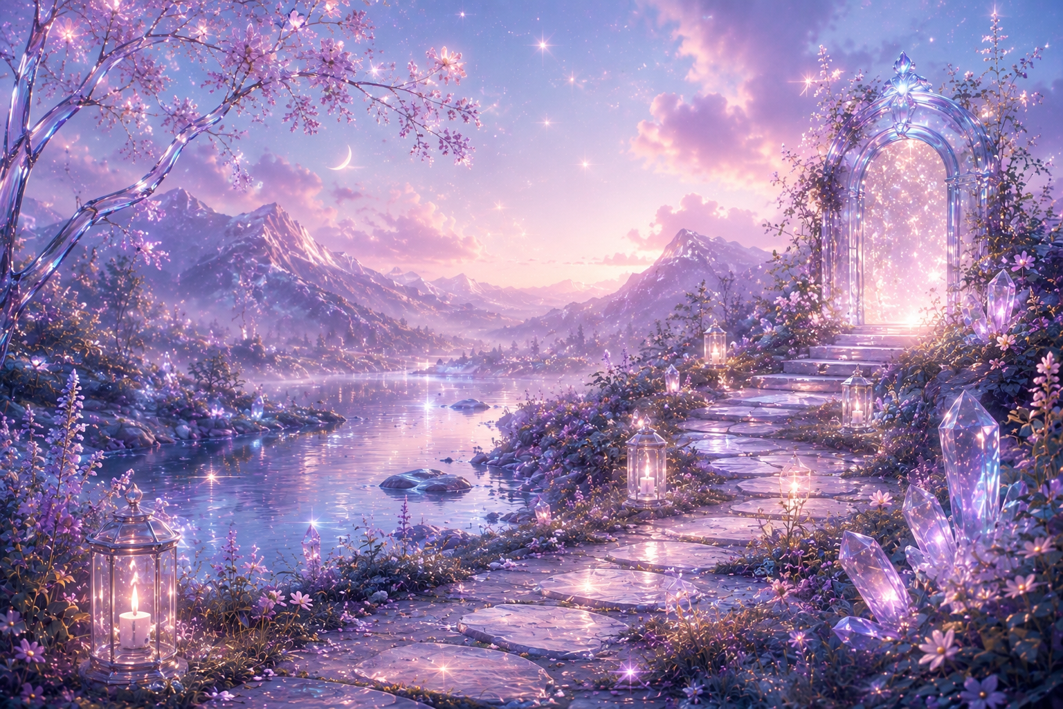 Calming landscape representing self-understanding and emotional healing